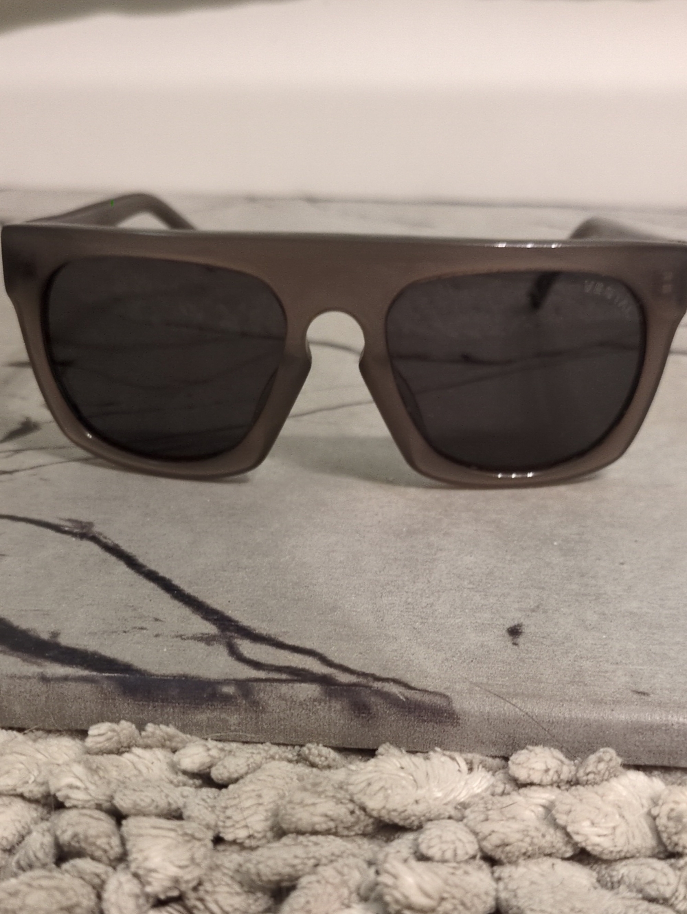 Vestal Matte Gray Frame Sunglasses with Dark Lenses